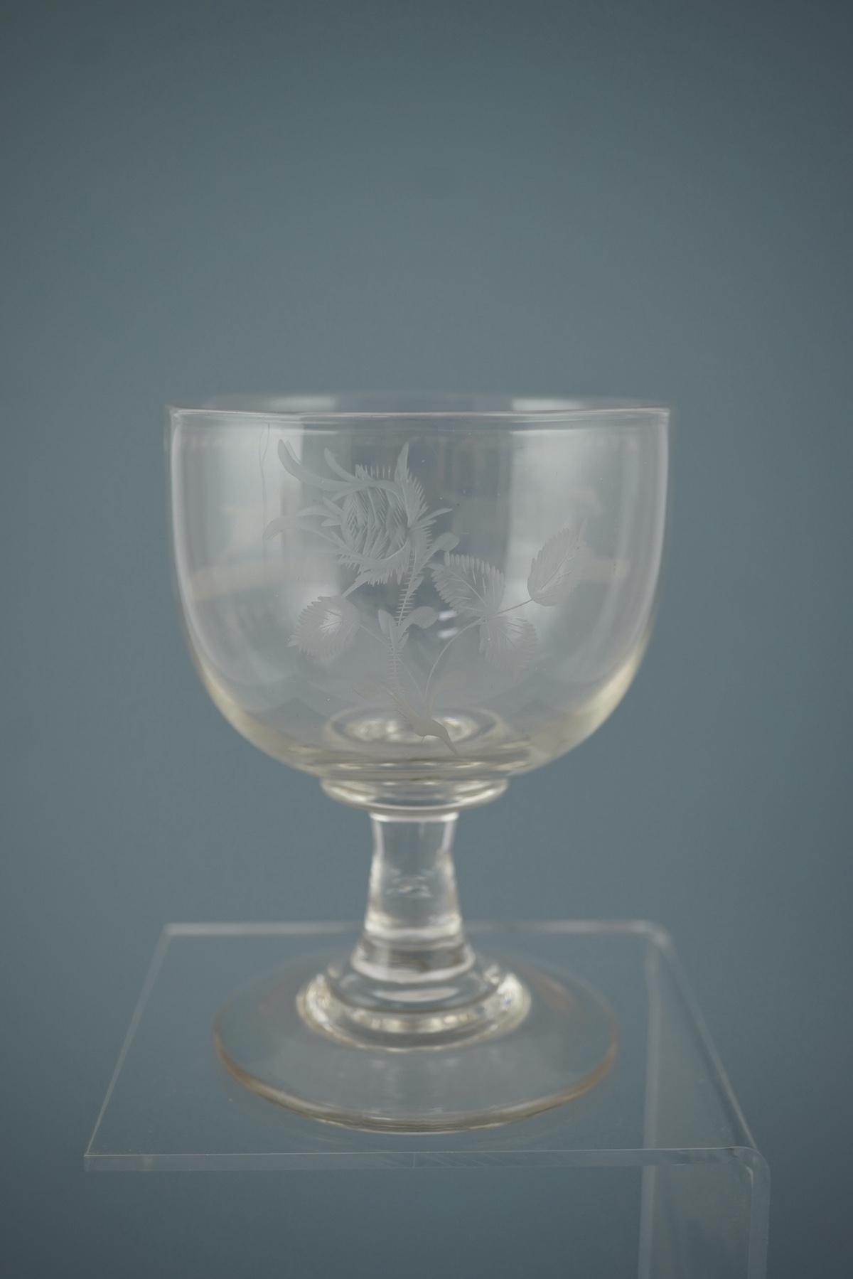 A horse racing rummer, probably Newcastle, dated 1812